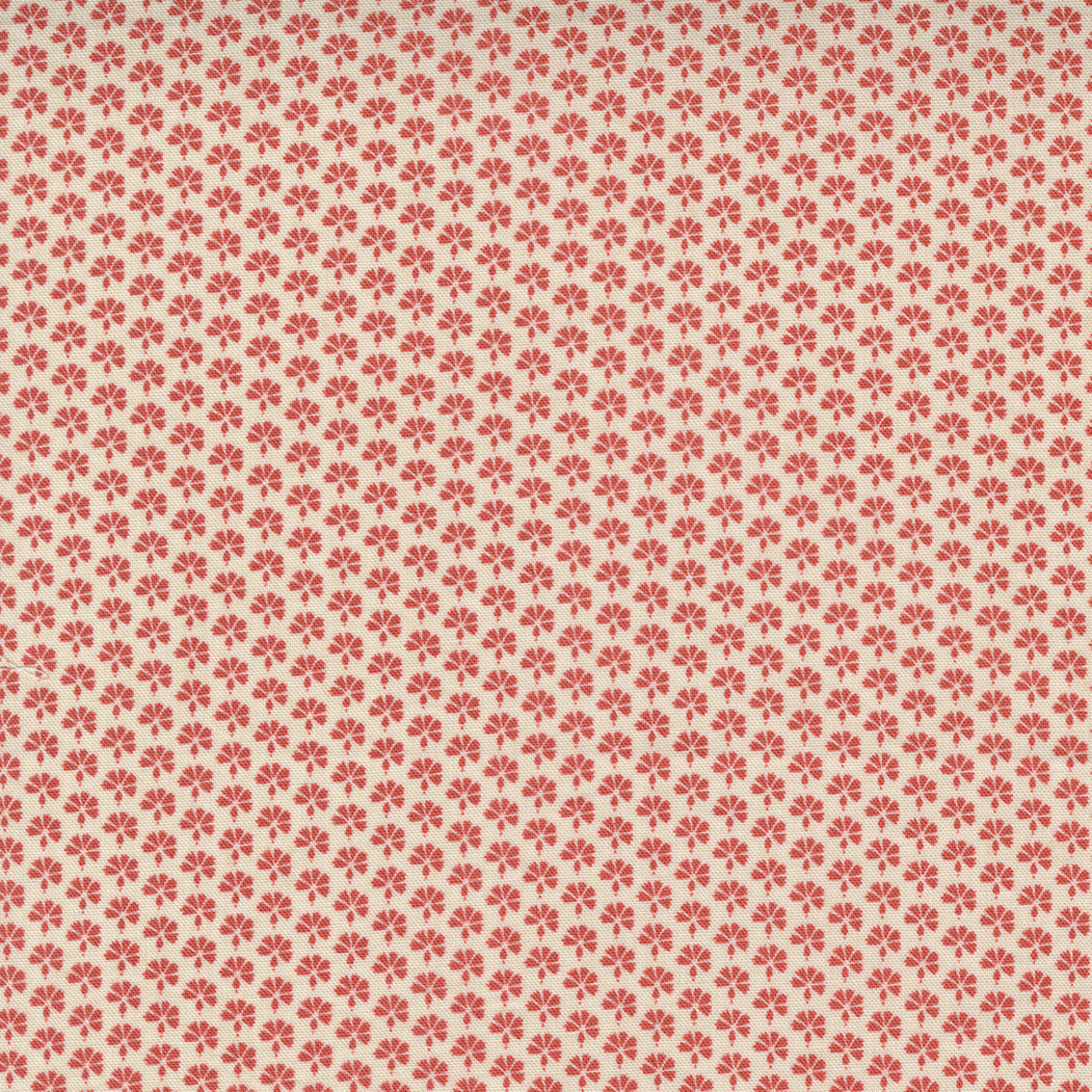 13918 19 Fan Faded Red on Pearl