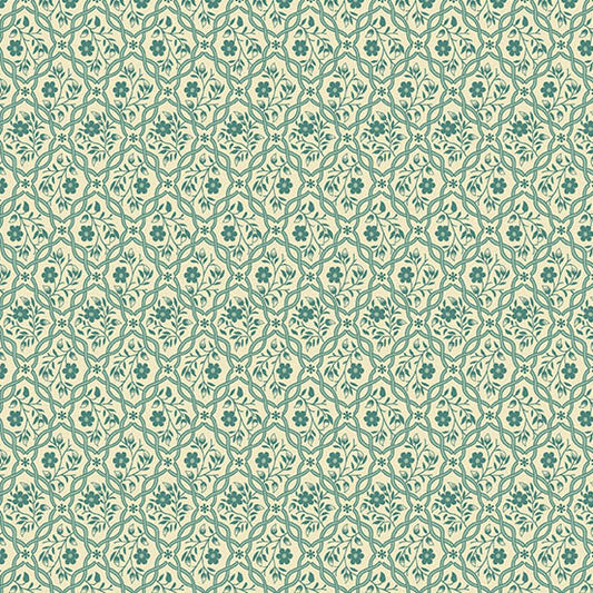 A9933T Teal Floral Mosaic