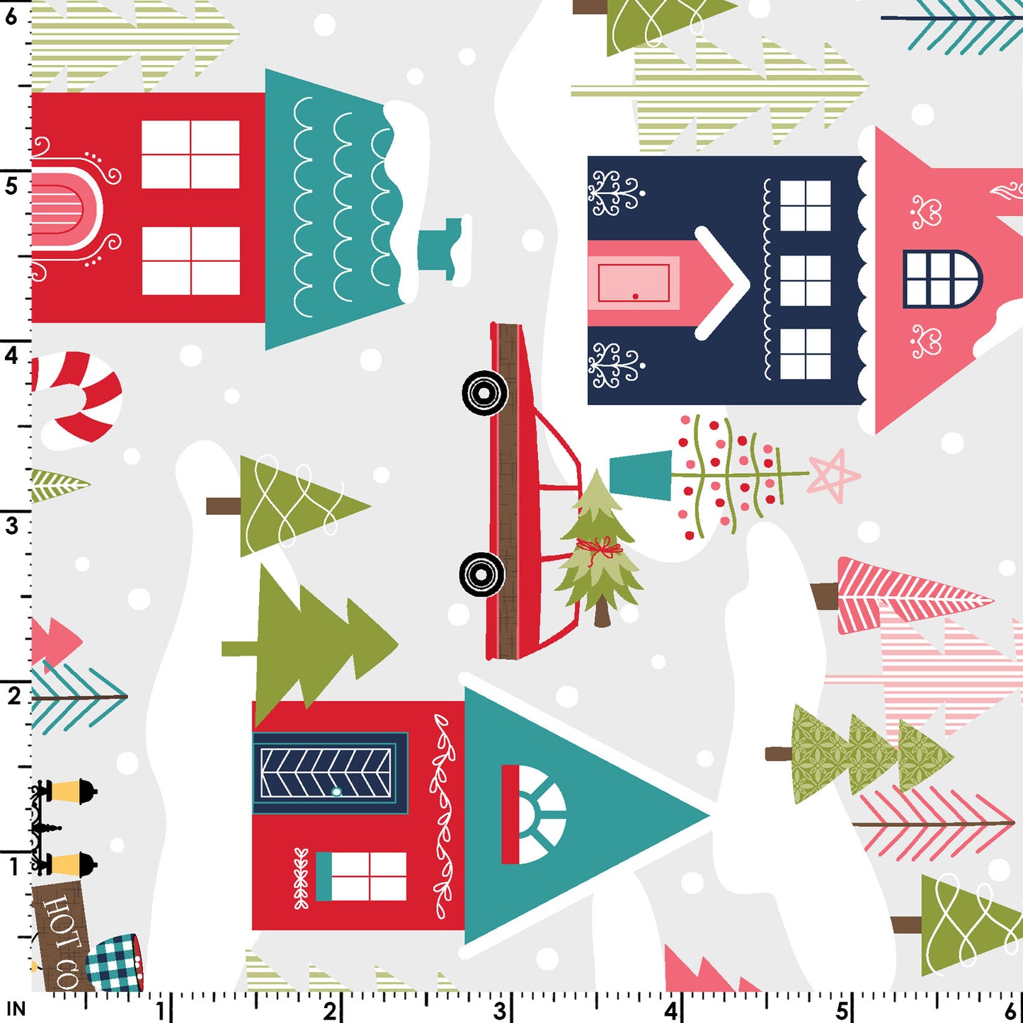 MAS10203-K Christmas Neighborhood Grey