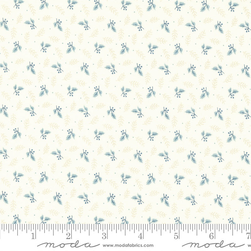 M4432621 Cream with blue & white flowers