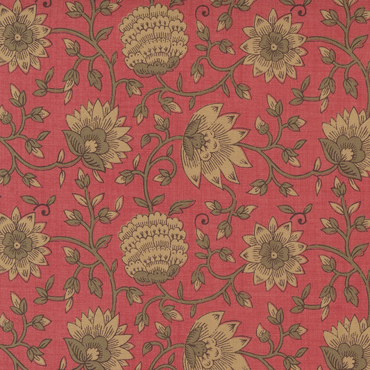 13912 13 French Floral in Faded Red