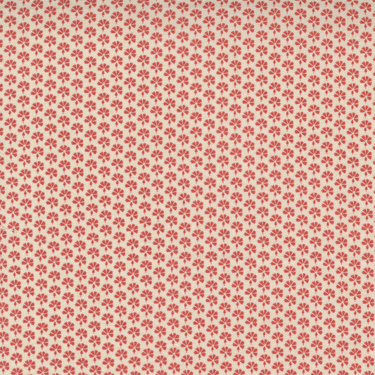 13918 19 Fan Faded Red on Pearl