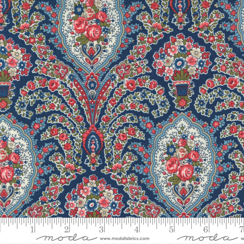 M1493015 Indigo & Red Paisley Bouquet