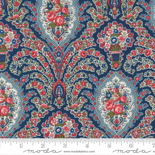 M1493015 Indigo & Red Paisley Bouquet