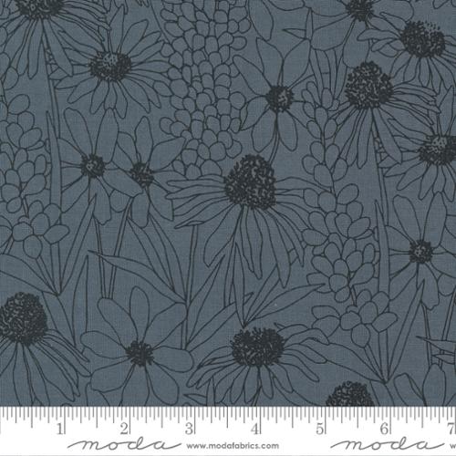 M11511 24 Black Wildflowers on Graphite