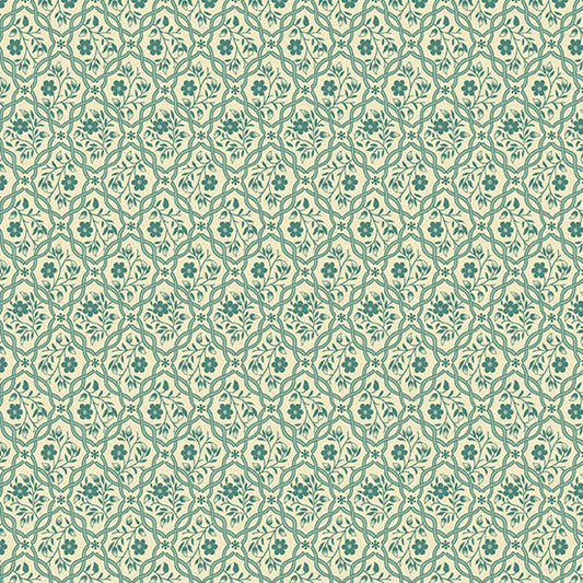 A9933T Teal Floral Mosaic