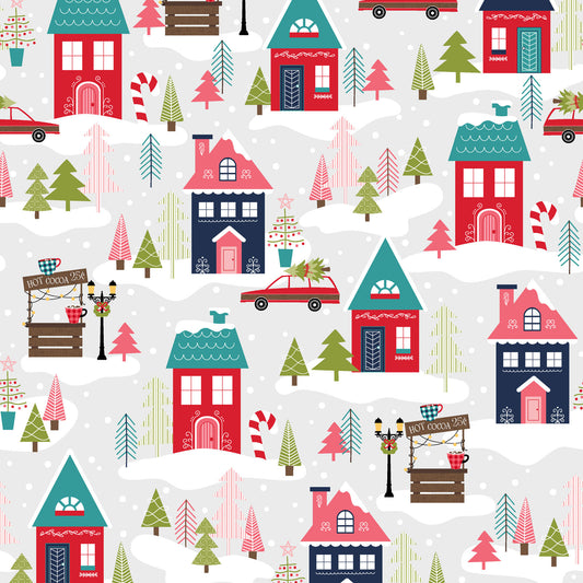 MAS10203-K Christmas Neighborhood Grey