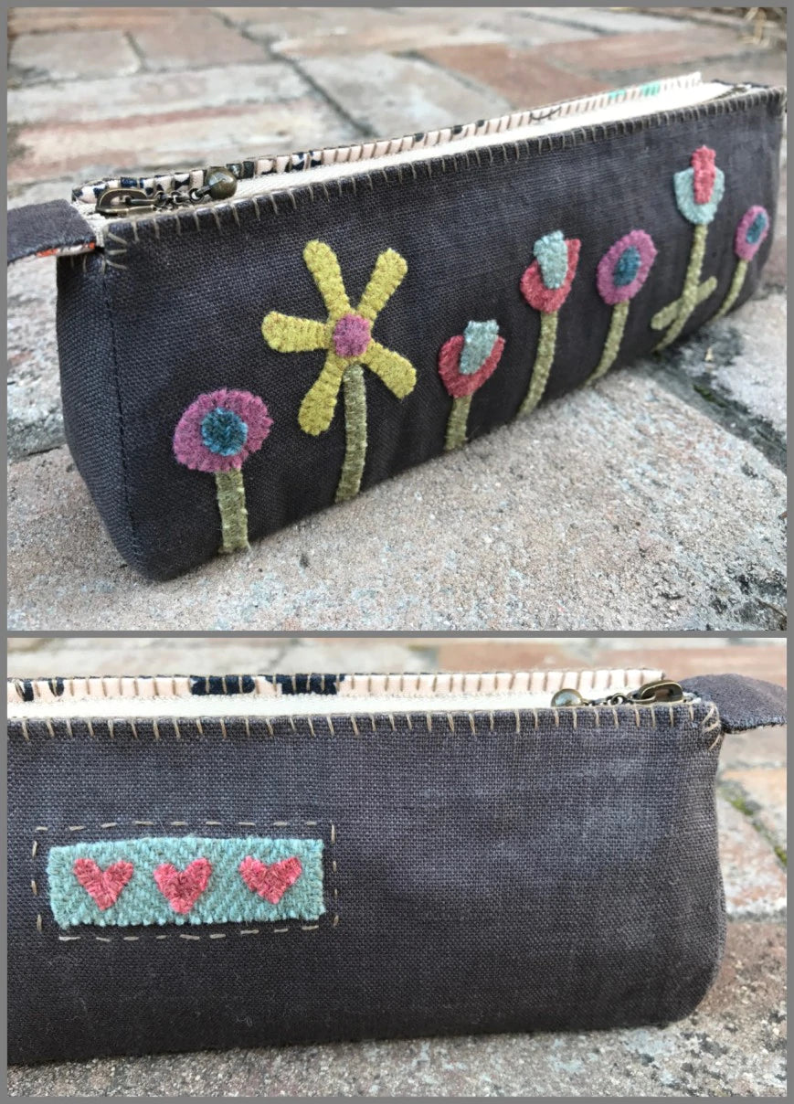 Flower Garden Pencil Case & Wool Kit