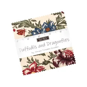 M9700CP Daffodils & Dragonflies Charm Squares