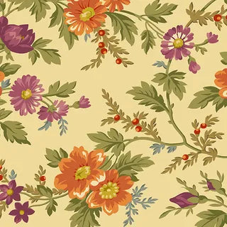 A296L Wildberry Floral in Cream